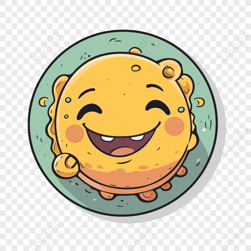 Cartoon Pancake With Cute Smiley Face Drawn On It Vector Clipart PNG ...