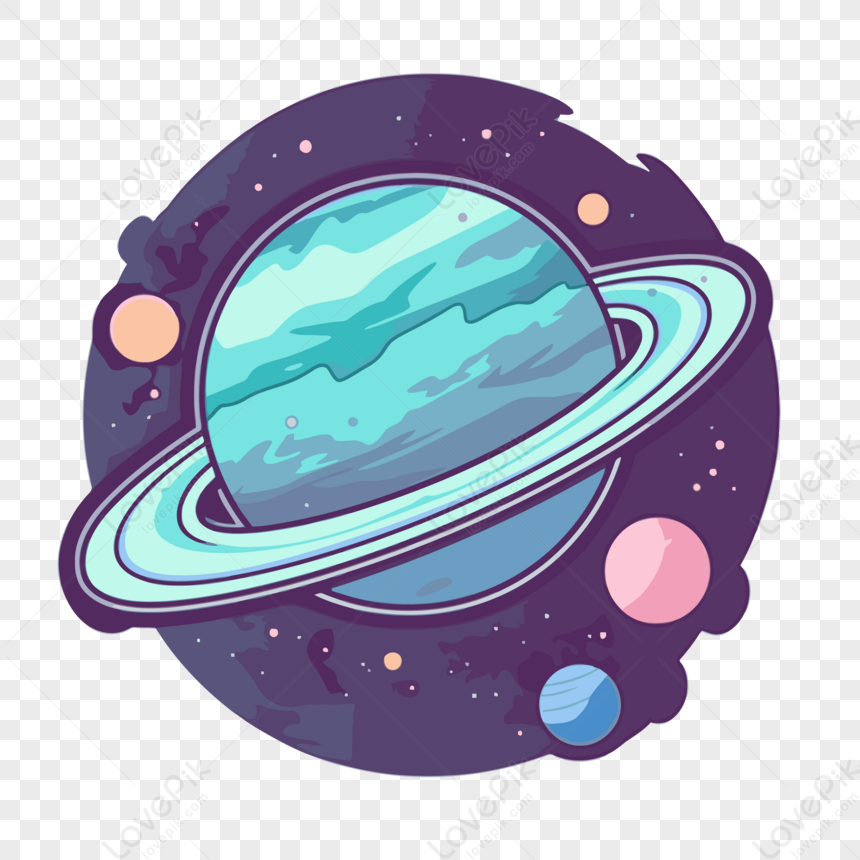 Gambar Gambar Planet Dan Logo Saturnus Dengan Gaya Kartun Vektor,stiker ...