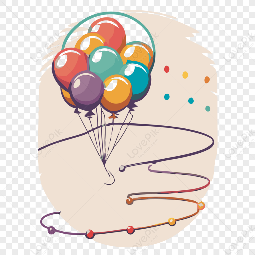 Balloon String Vector,sticker,cartoon,balloon Strings PNG Picture