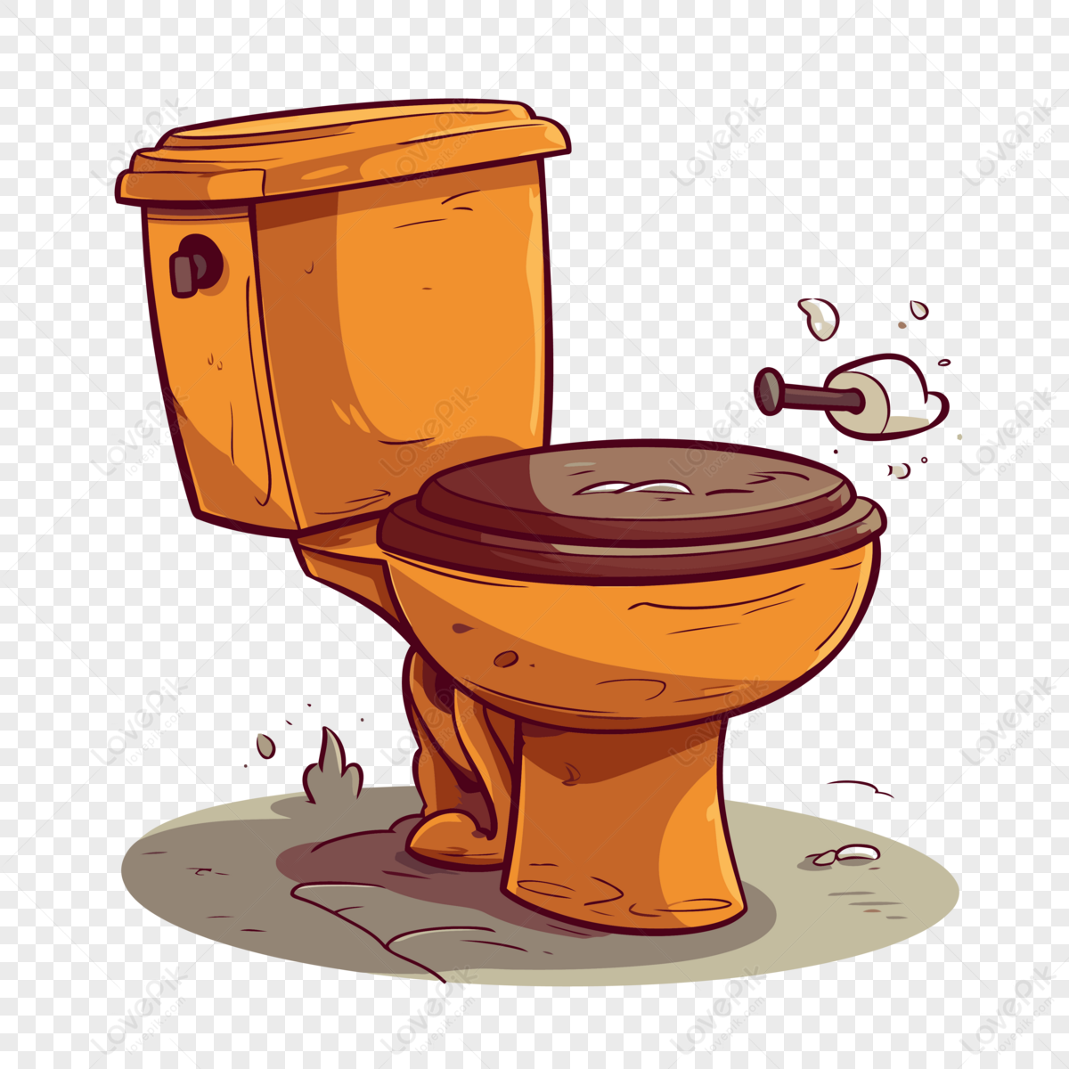 Cartoon Toilet Vector,sticker PNG Hd Transparent Image And Clipart ...