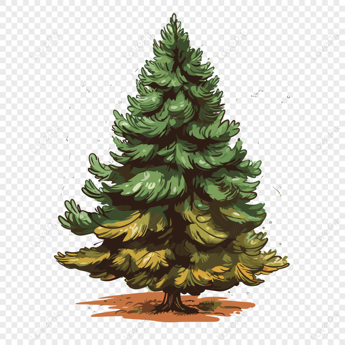 Christmas Pine Tree Clipart Cartoon Illustration Of Pine Trees Vector Cartoon Illustrations Png