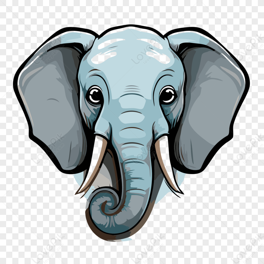 clipart faccia di elefante