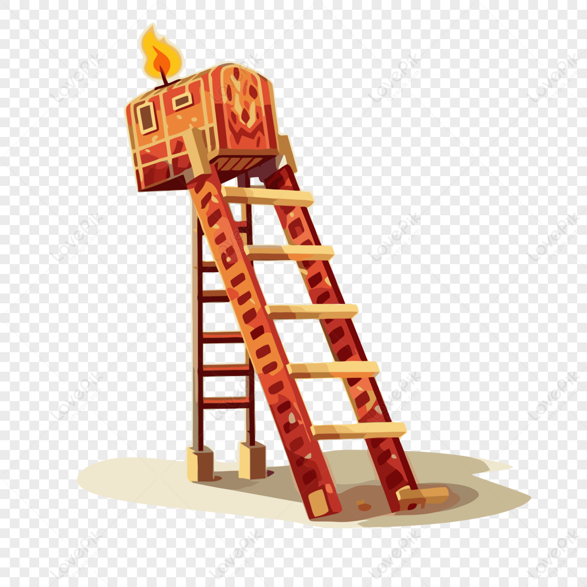 Fire Ladder Vector,sticker,ladders,cartoon PNG Image And Clipart Image ...