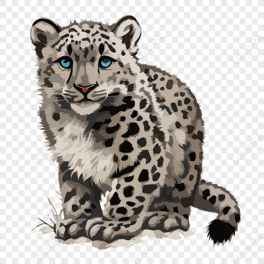 Snow Leopard,sticker,cartoon PNG Hd Transparent Image And Clipart Image ...