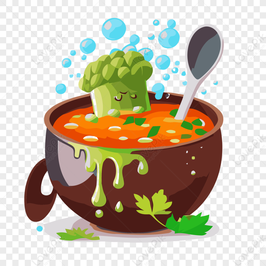 Vegetable Soup Vector,vegetables,cartoon,sticker PNG Image Free ...