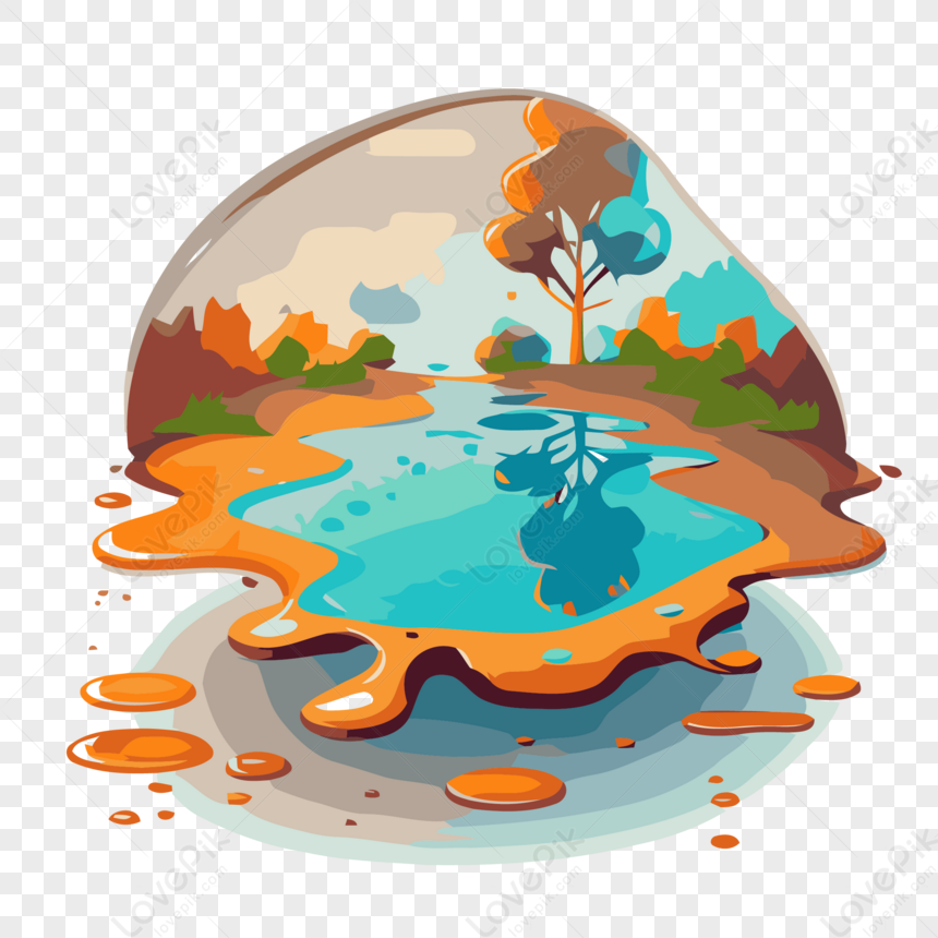 Water Puddle Vector,cartoon,sticker PNG Picture And Clipart Image For ...