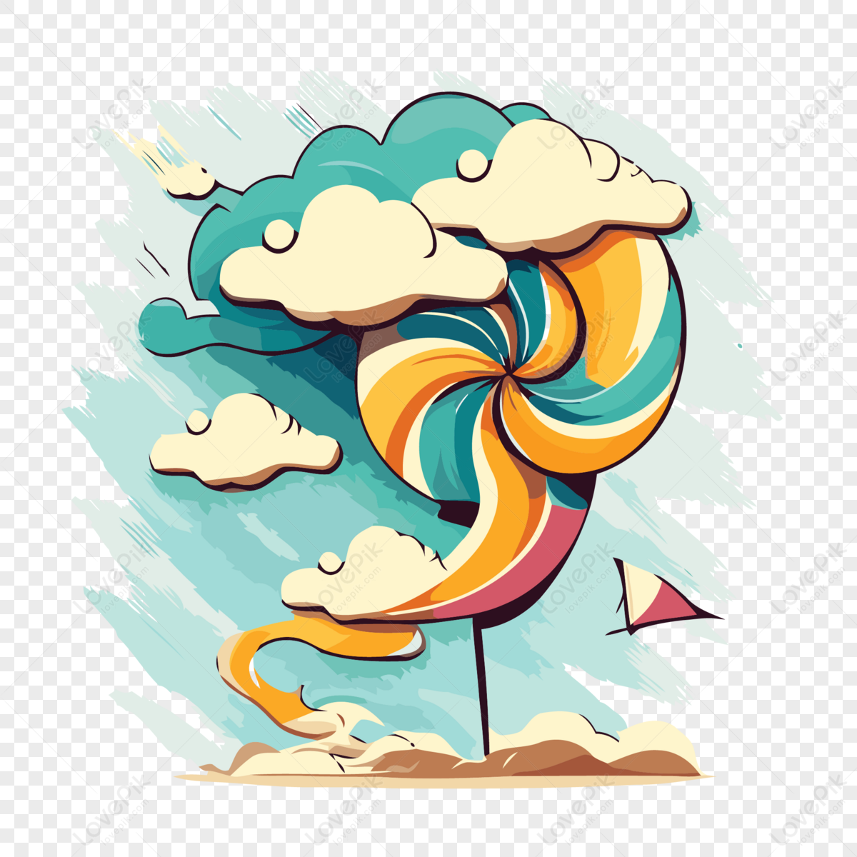 Wind Air Vector,sticker,cartoon PNG Free Download And Clipart Image For ...