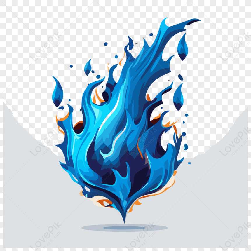 Blue Flame Vector in Illustrator, SVG, JPG, PNG, EPS - Download