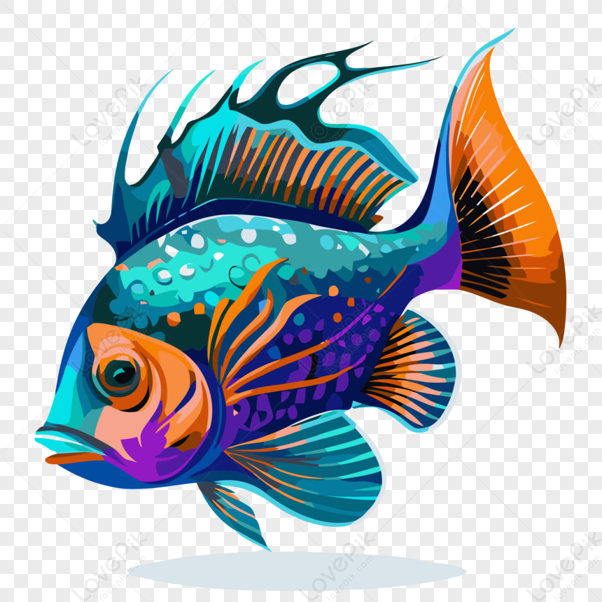 Color Fish Vector,colorful Fish,cartoon,sticker PNG Image Free Download And  Clipart Image For Free Download - Lovepik
