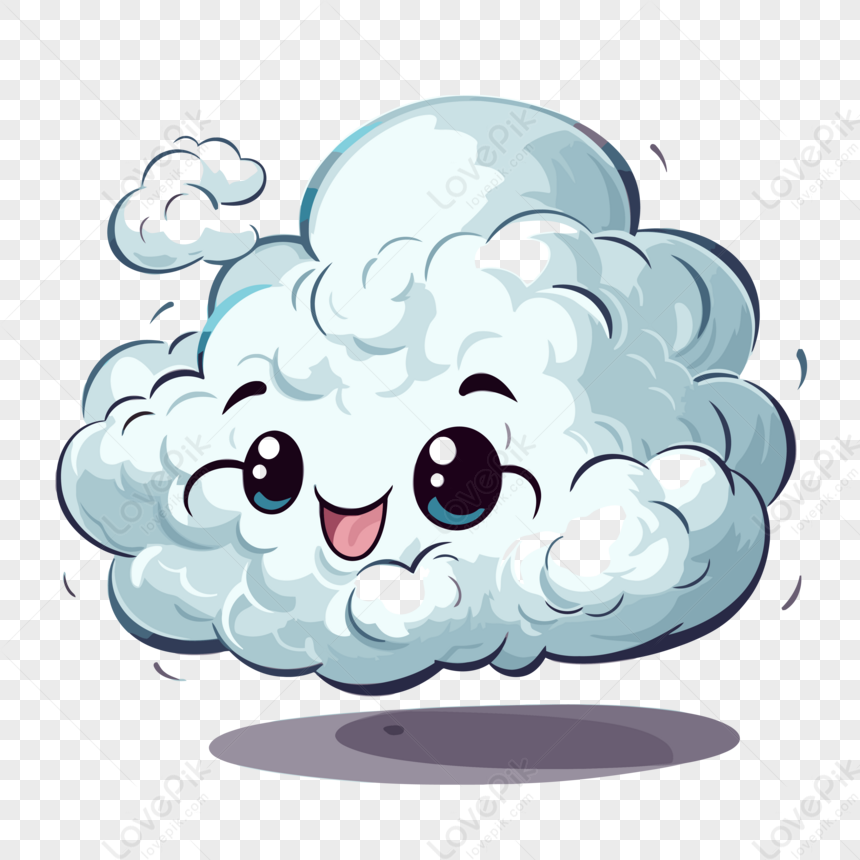 Fluffy Cloud Vector,sticker,fluffy Clouds,cartoon PNG Free Download And ...