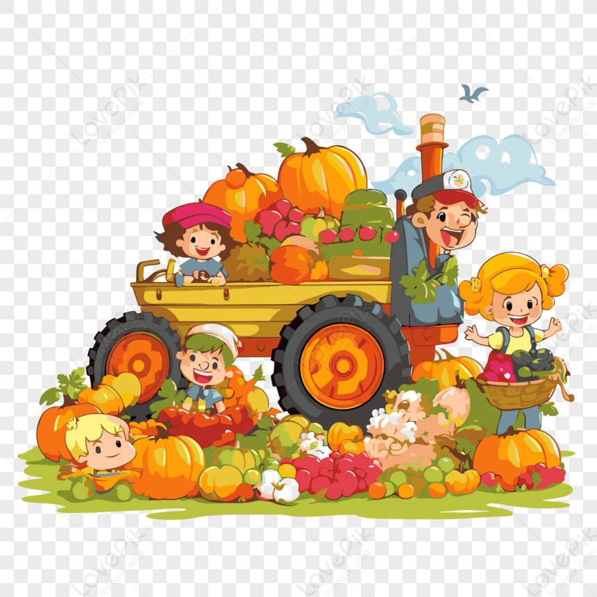 Happy Harvest Vector,sticker,cartoon PNG Image And Clipart Image For ...