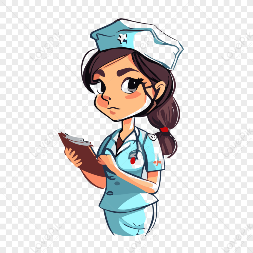 Nurse with Red Heart Drawing Graphic by Ginger Snack · Creative Fabrica