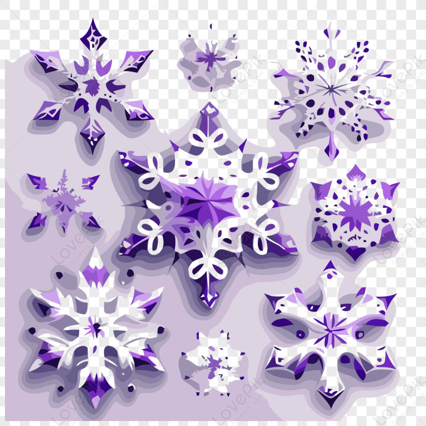 clipart de flocon de neige violet