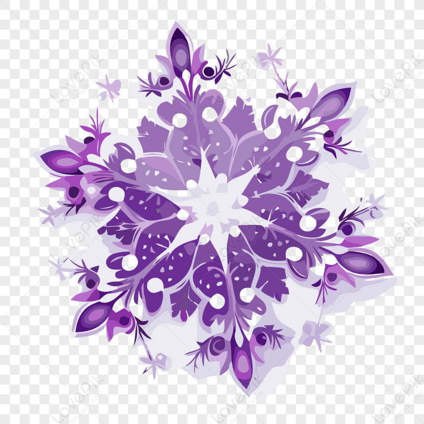 clipart de flocon de neige violet