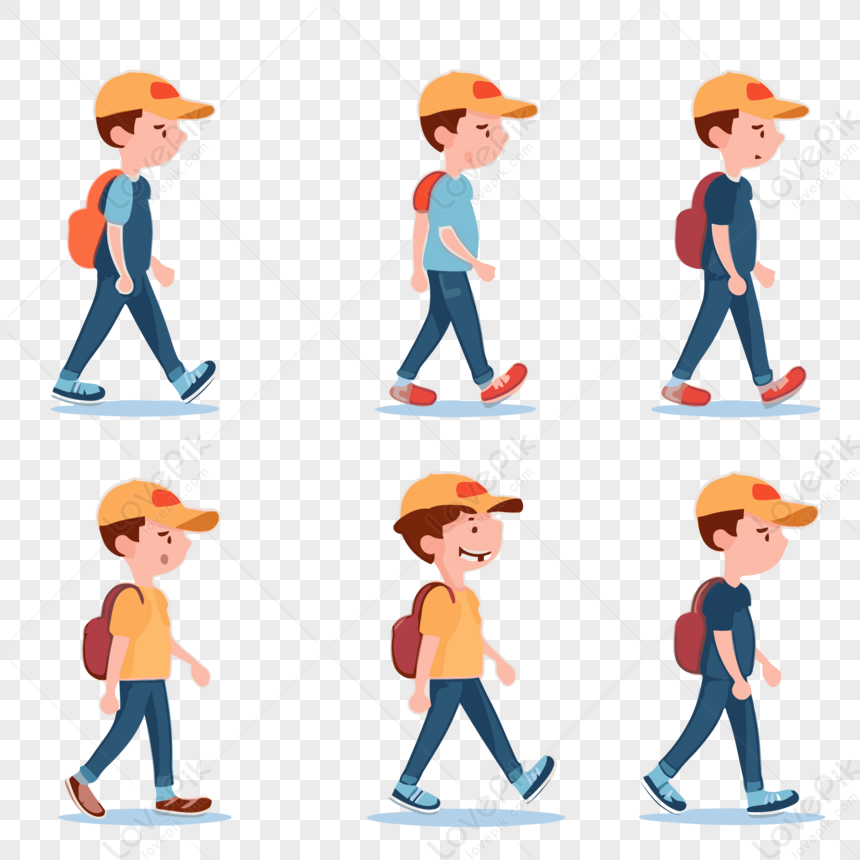Cute Little Boy In Walking Pose Small Happy Stylish Vector, Small, Happy,  Stylish PNG and Vector with Transparent Background for Free Download