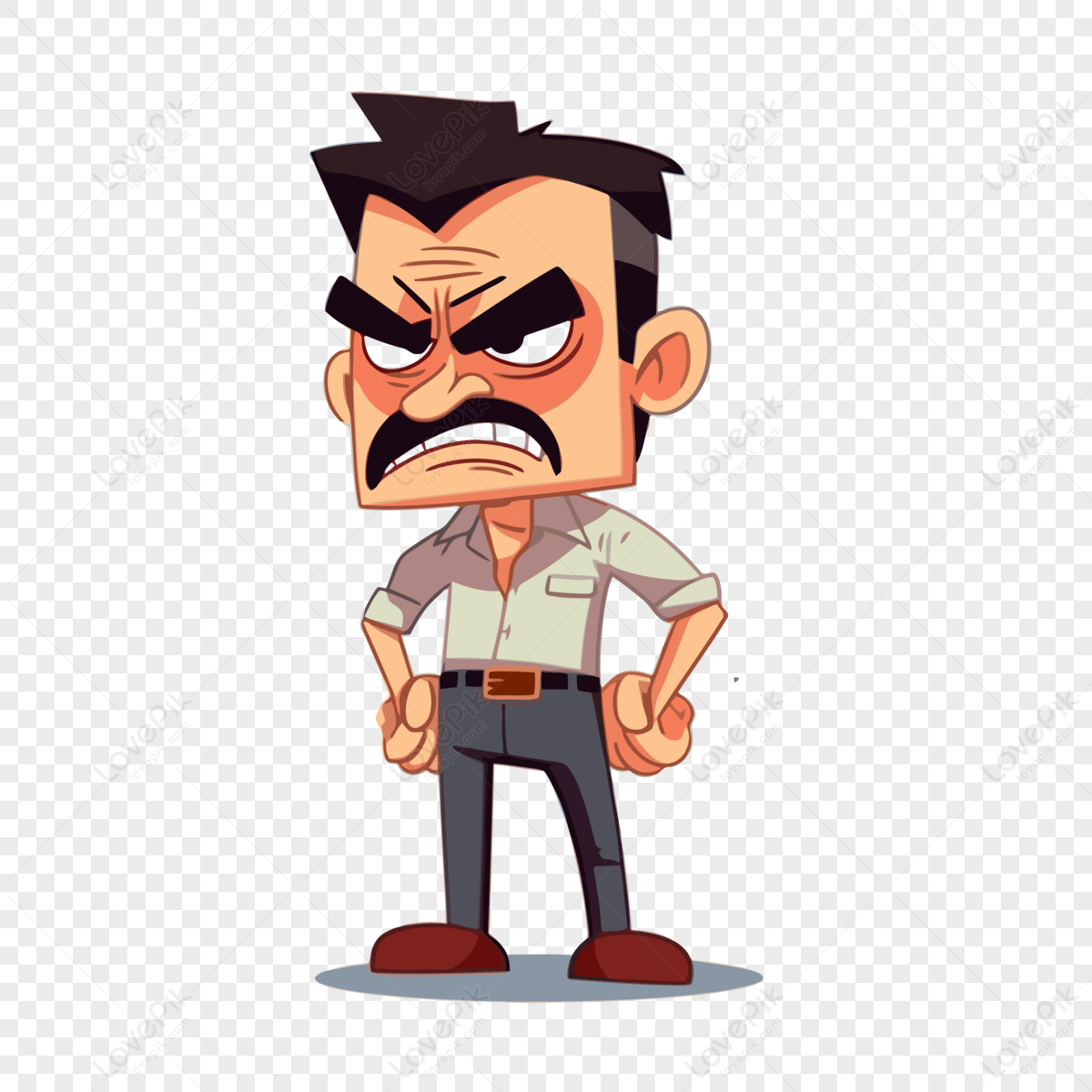 Gambar Pria Marah Clipart Kartun Karakter Pria Marah Vektorpria Biasakartun Kemarahan Png 