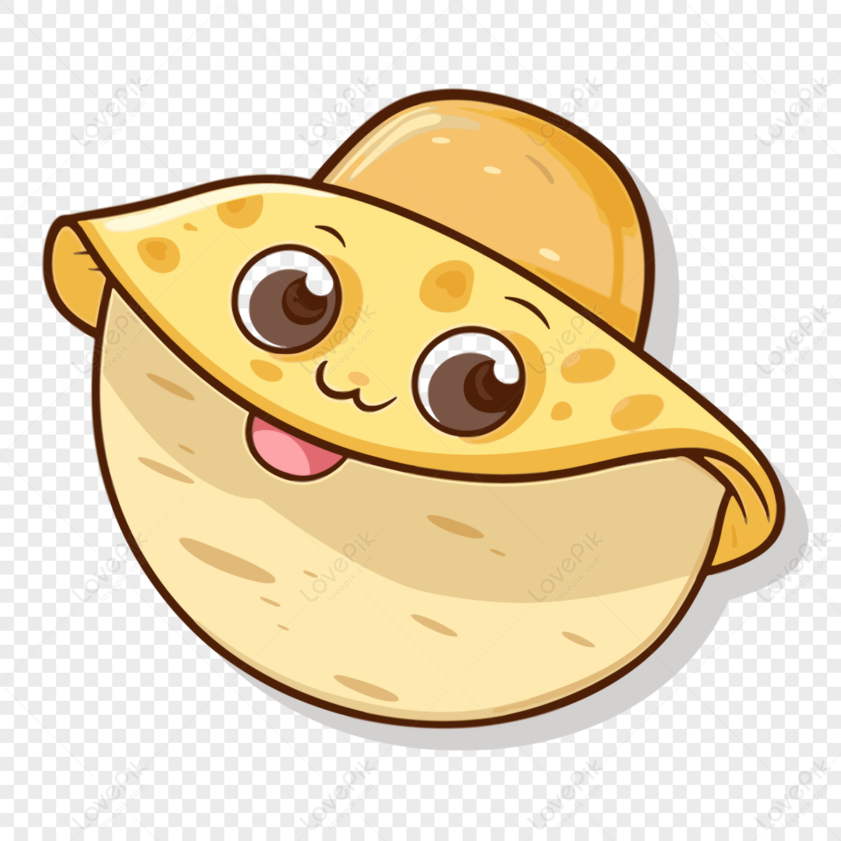 Cartoon Cartoon Hat Of Tortilla Cartoon Character Vector Illustration ...