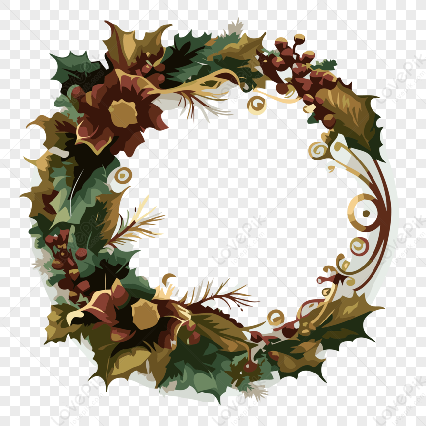 bordure de guirlande de Noël png