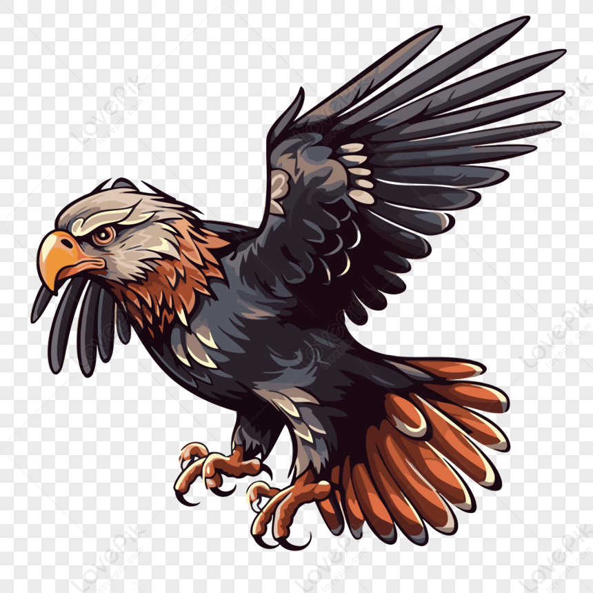 clipart aigle volant