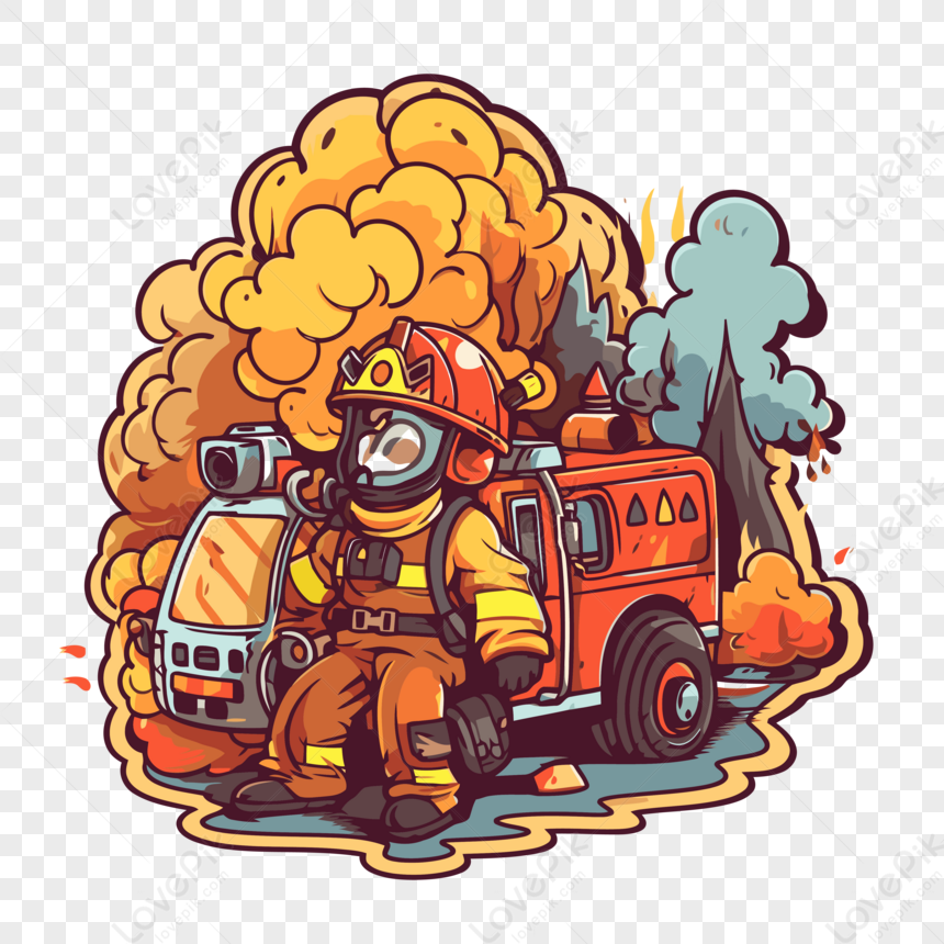 fire-fighting-vector-cartoon-sticker_608727_wh860.png