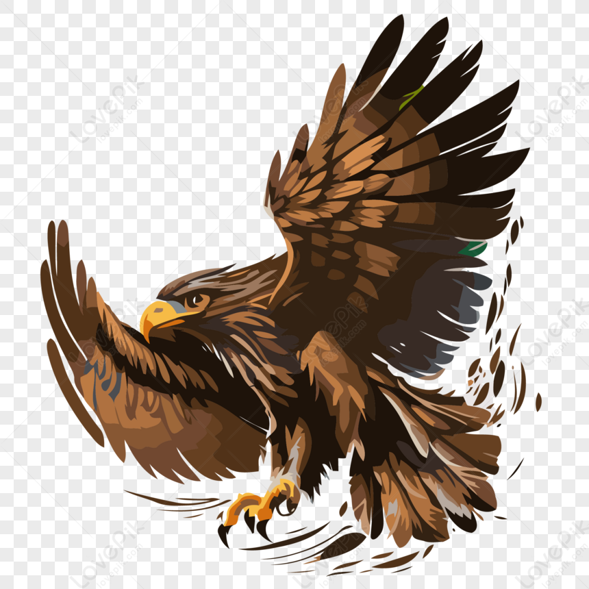 clipart aigle volant