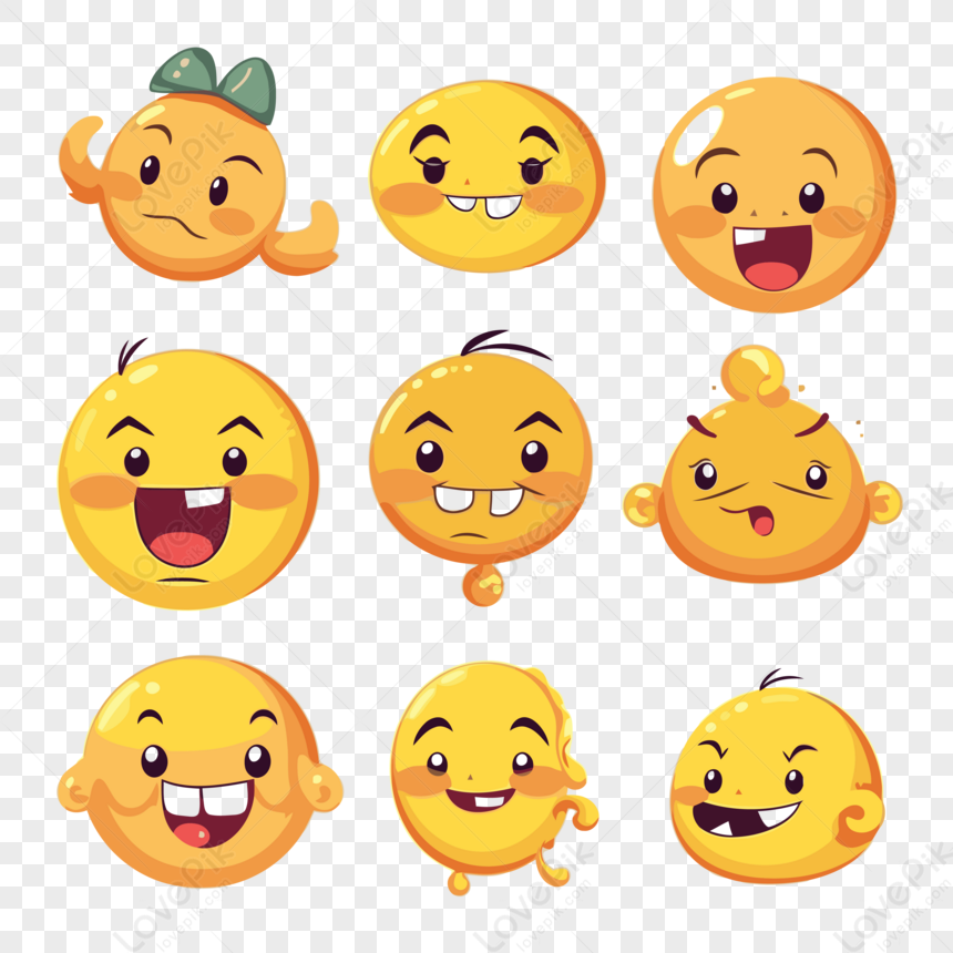 Emoji Felici Vettore,etichetta EPS Immagine Gratis, Grafica download su  Lovepik