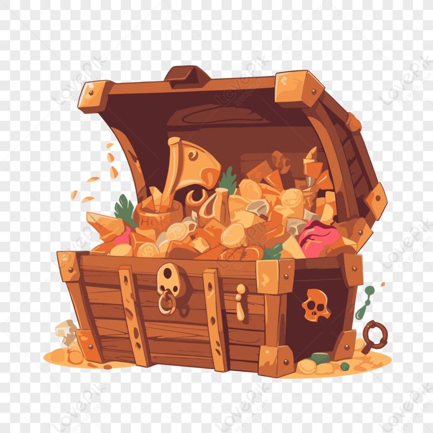 Premium Vector  Treasure chest locked object cartoon illustration vector