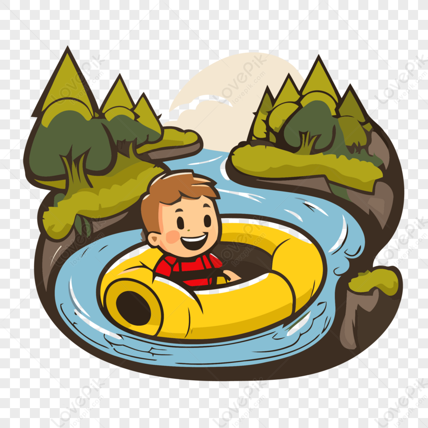 River Tubing Vector,cartoon,sticker,tube PNG Transparent Background And  Clipart Image For Free Download - Lovepik