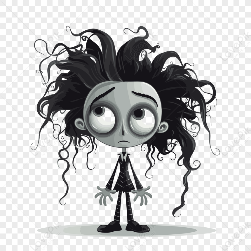 Tim Burton Vector cartoon sticker PNG Hd Transparent Image And