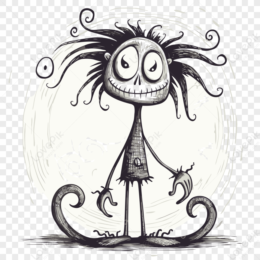 Tim Burton Vector sticker cartoon PNG Free Download And Clipart