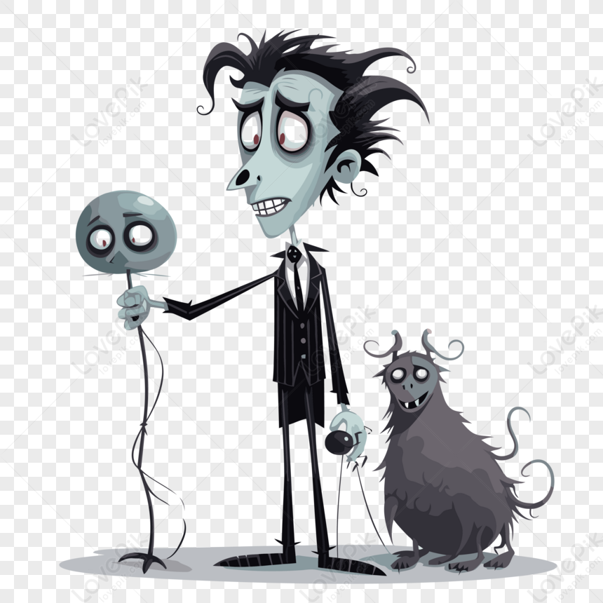 Tim Burton Vector sticker cartoon PNG Hd Transparent Image And