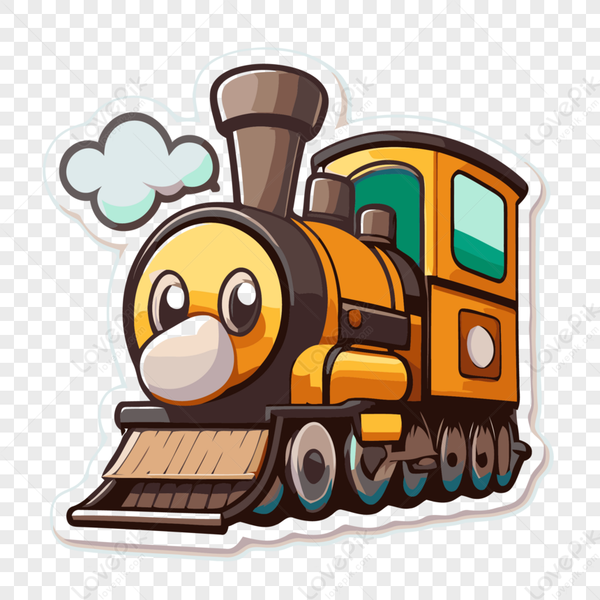 Cartoon Train With Carriages. A Cartoon Railway With A Locomotive And  Wagons. Vector Illustration Of A Cartoon Train. Royalty Free SVG, Cliparts,  Vectors, and Stock Illustration. Image 134877954.