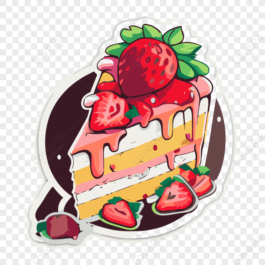 Strawberry Cake icon, Sadykova Irina | Cake icon, Food art painting, Cute  food art