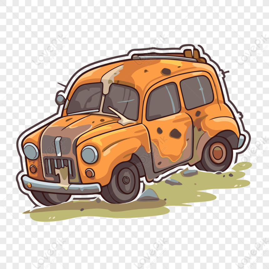 Auto Vecchia Illustrazione Vettoriale Distrutta,clipart,illustrazione EPS  Immagine Gratis, Grafica download su Lovepik