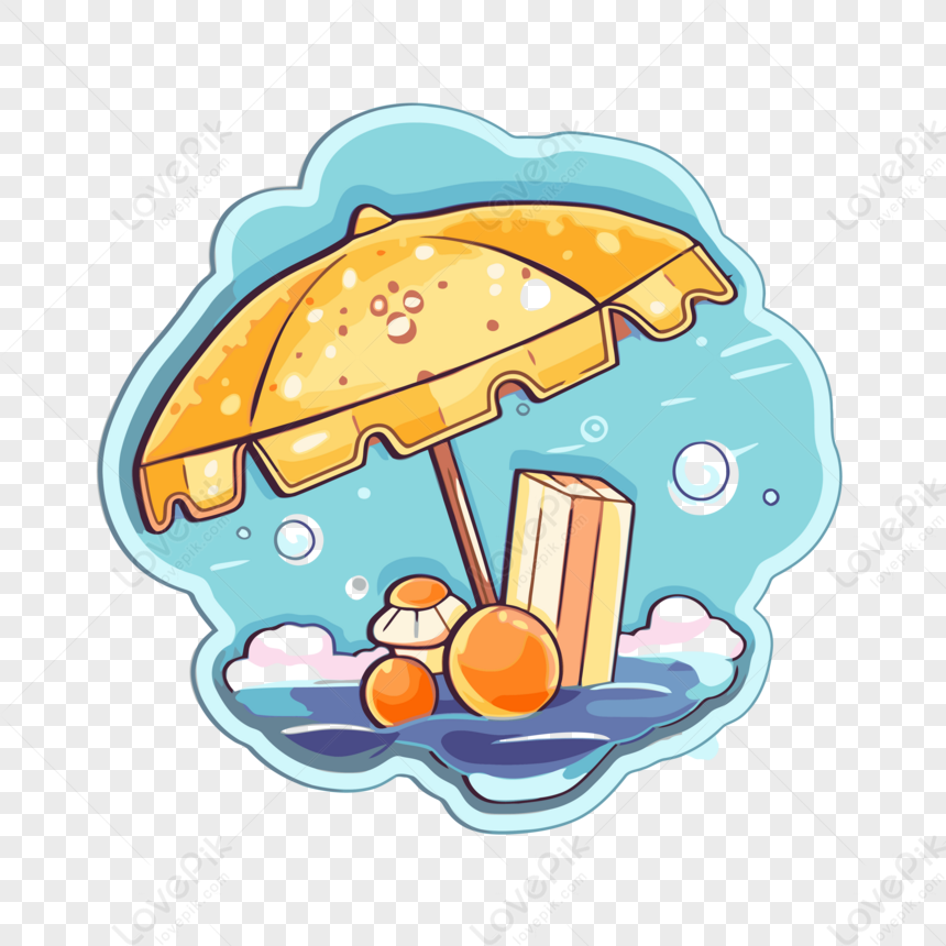 Umbrella Pool Sticker Sticker Clipart Vector,umbrellas PNG Free ...