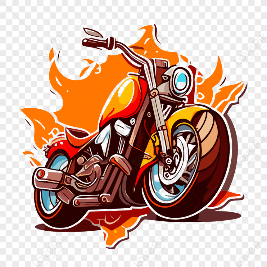 motorcycle flames clipart png