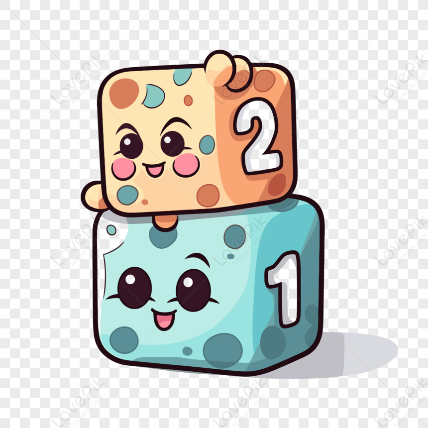 Cartoon Blocks With Funny Numbers In Cartoon Cute Style Clipart Vector ...