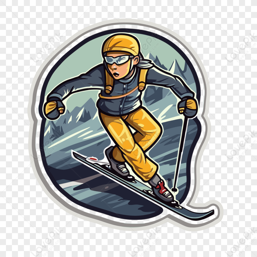 clipart de skieur