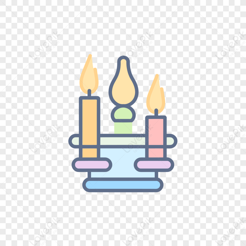 Candele Colorate Vettoriali, Illustrazioni e Clipart