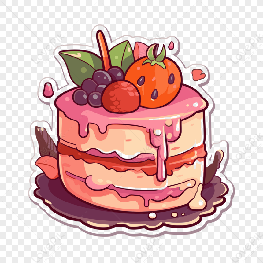 Free Vectors | Strawberry Hole Cake