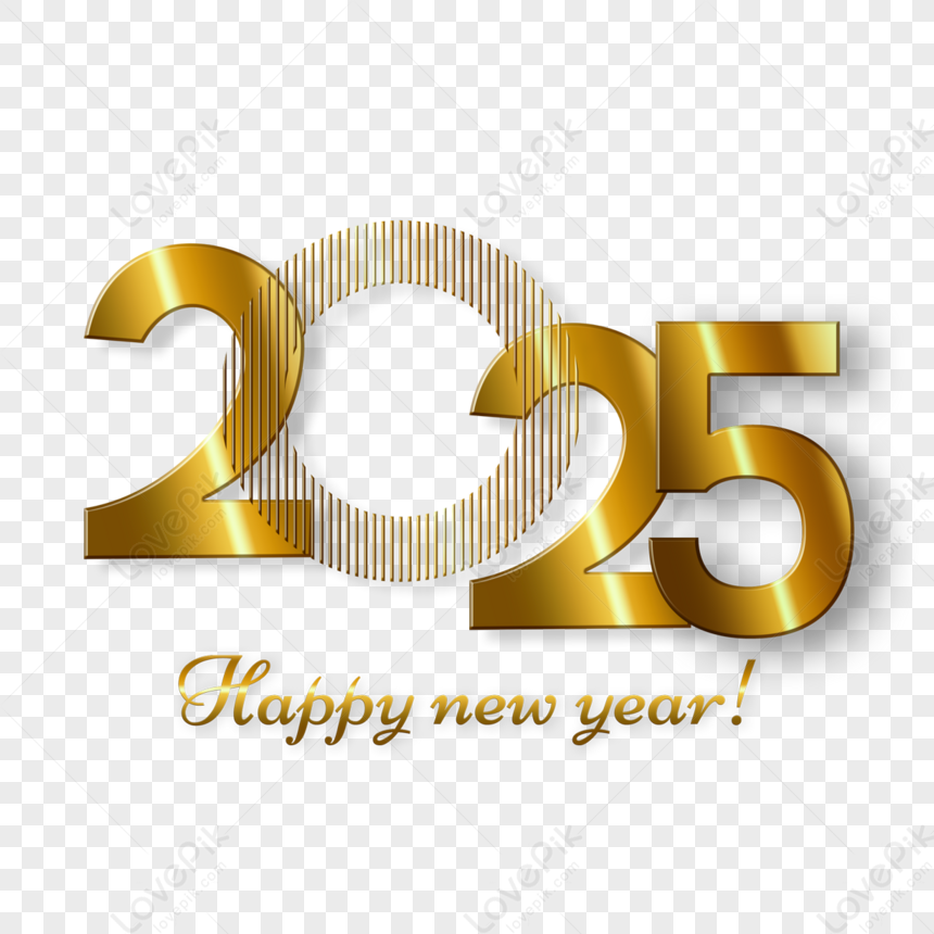 2025 New Year Art Word Creative Decoration PNG Hd Transparent Image And