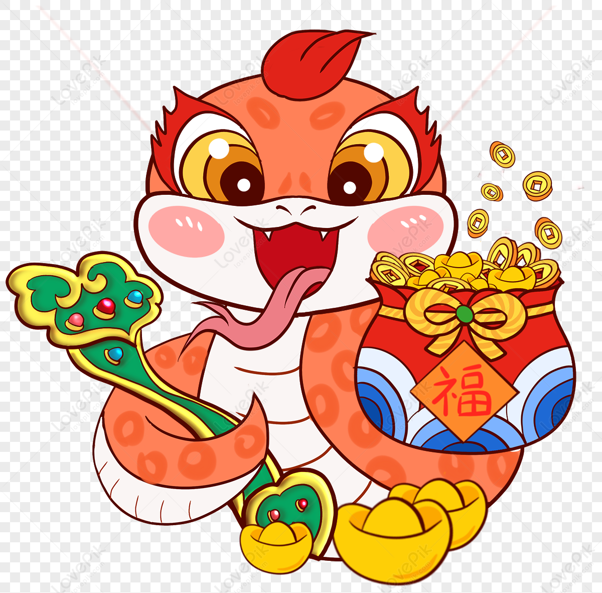 Happy New Year 2025 Year Of The Snake Lunar Year Of The Snake Cartoon