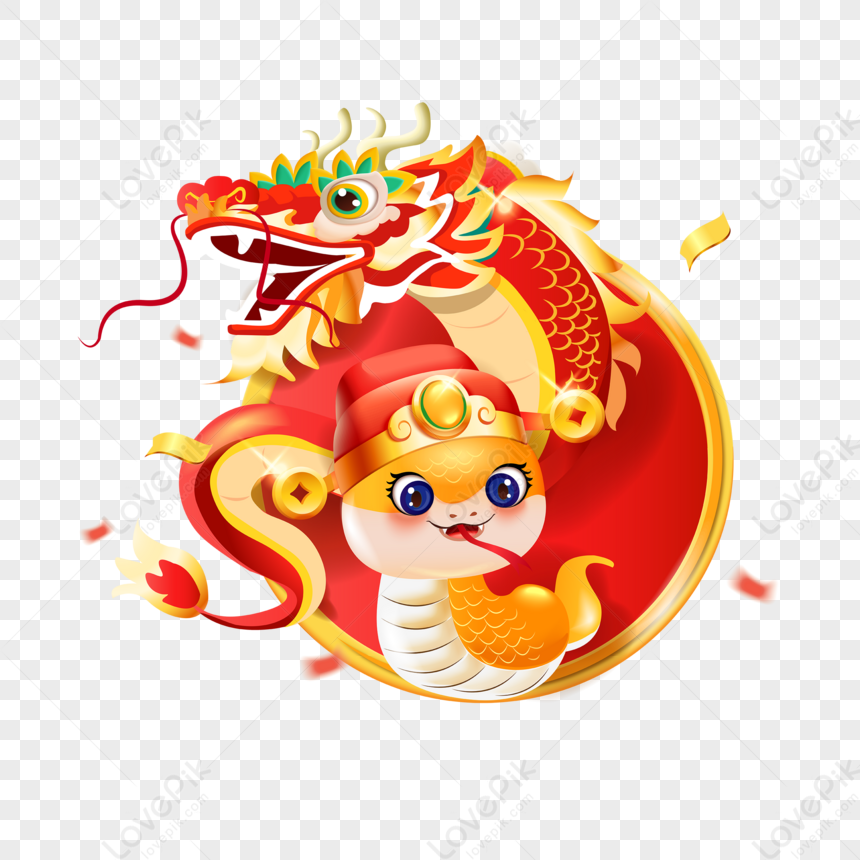 Year Of The Snake Chinese New Year Dragon Dance Snake Vector PNG