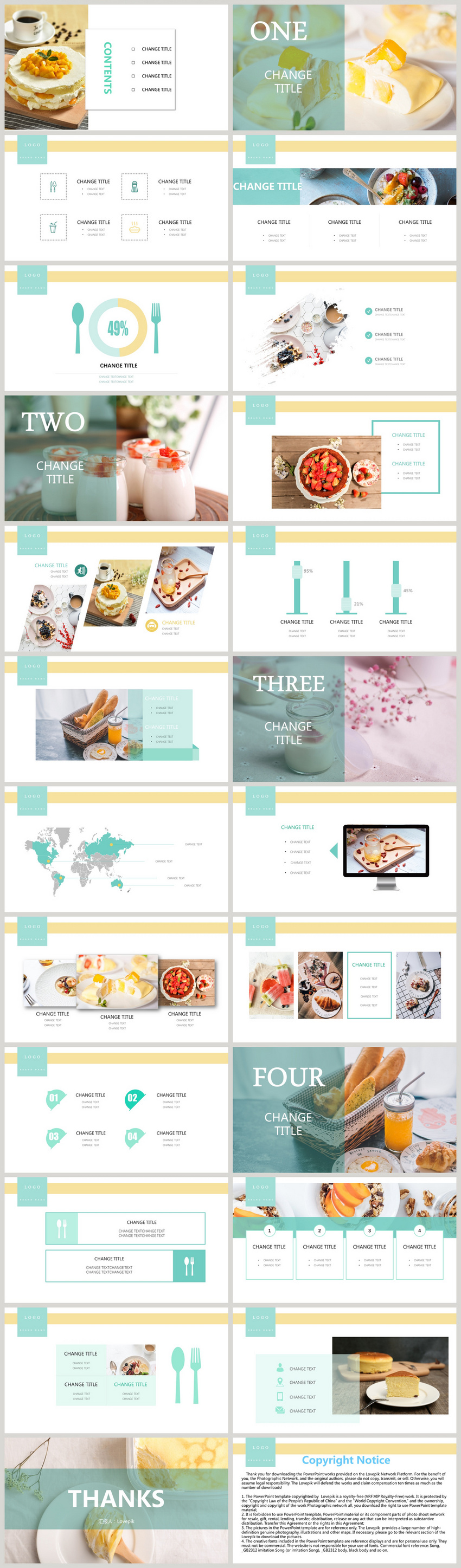Small fresh food food brand publicity ppt template powerpoint templete_ppt  free download 