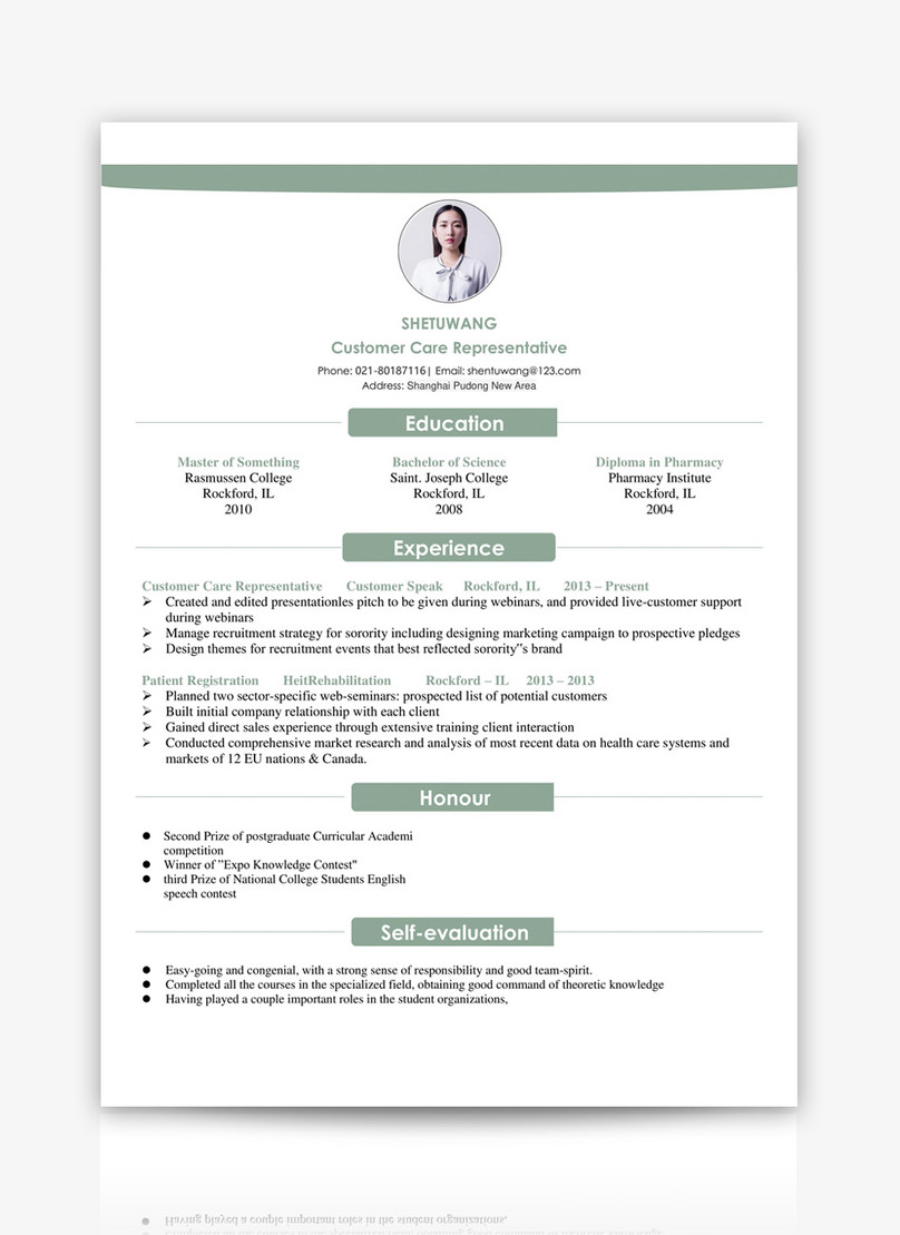 English Resume Template Word Template Word Free Download