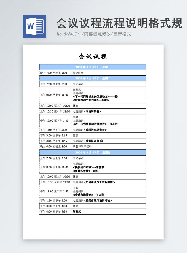 会議議題プロセス記述フォーマット仕様編集ワードテンプレートイメージ パワーポイント Id Prf画像フォーマットdoc Jp Lovepik Com