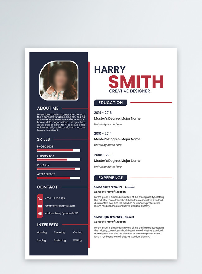 Professional concise resume cv image_picture 450032844_lovepik.com free ...